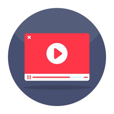 Çevrimiçi video için bir simge tasarımı