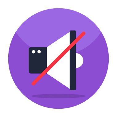 Creative design icon of no volume 