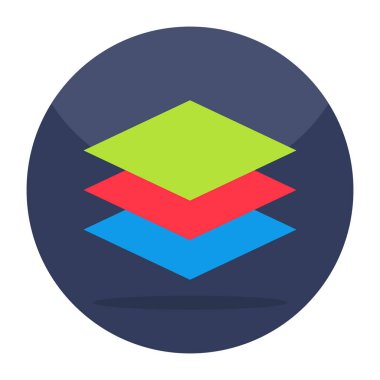 Editable design icon of layers 