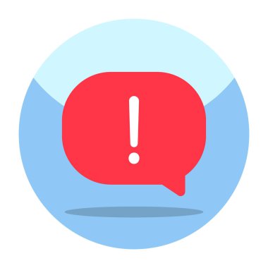 Unique design icon of chat error