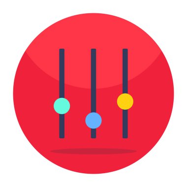 Editable design icon of volume equalizer 