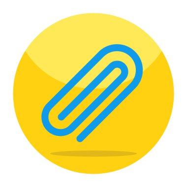 Trendy vector design of paperclip 
