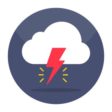 Creative design icon of cloud storm 