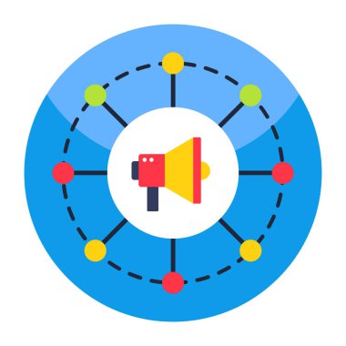 Marketing network icon, editable vector 