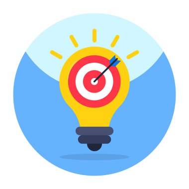 Unique design icon of target idea