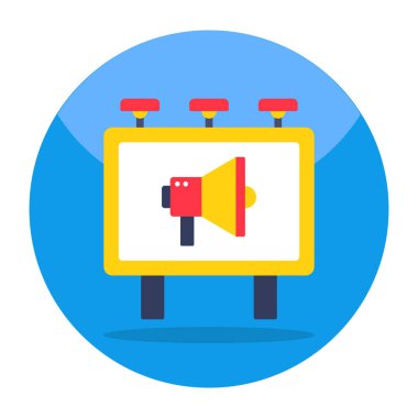 Colored design icon of marketing board 