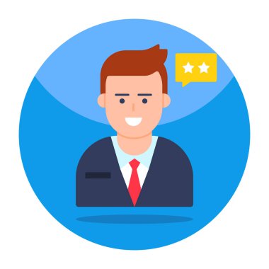 Colored design icon of user chat