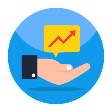 An icon design of analytical chat