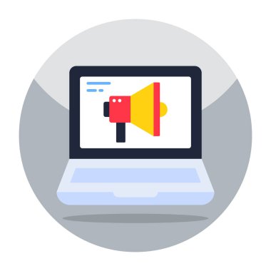 Modern design icon of online marketing 