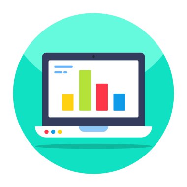 Colored design icon of online statistics 