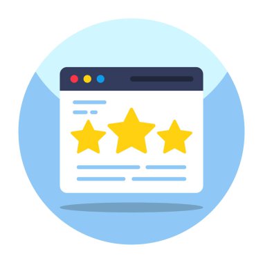 Stars on web page, icon of web ratings 