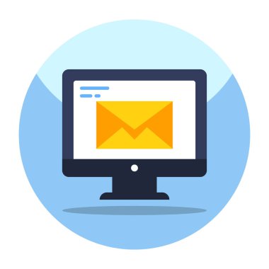 Editable design icon of electronic mail 