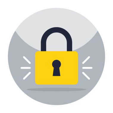 An editable design icon of padlock 