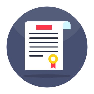 Editable design icon of legal paper 