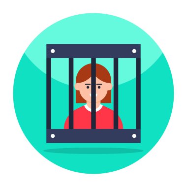 Unique design icon of prisoner 