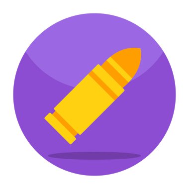 Trendy vector design of bullet 