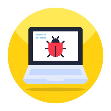Modern design icon of laptop bug 