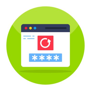Vector design of password reload 
