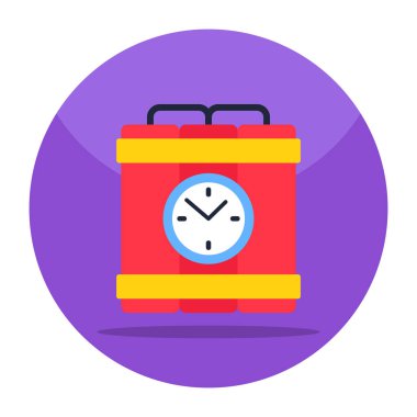 Colored design icon of time bomb