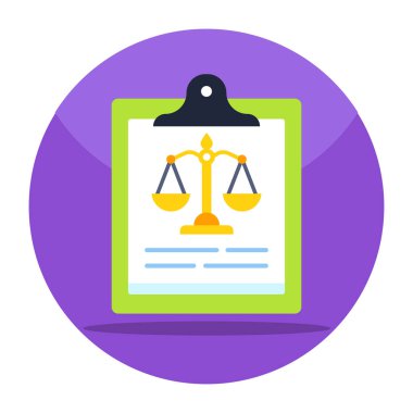 Trendy vector design of law document 