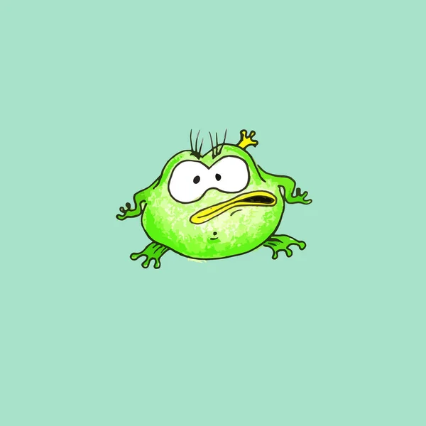 Funny Frogs Light Background — Stock Vector