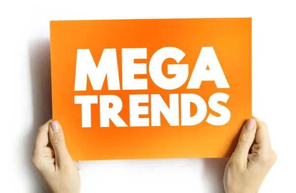 Mega Trends文字卡 概念背景 — 图库照片