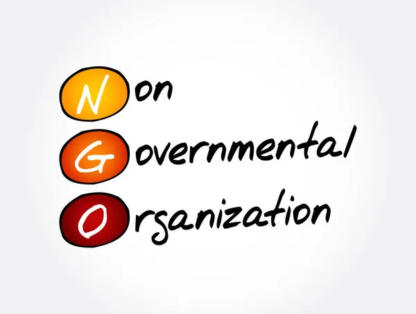 Ngo Non Governmental Organization Acronym Business Concept Background — Stock Vector