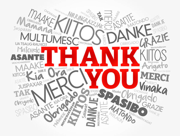 Слово "спасибо" на многих языках