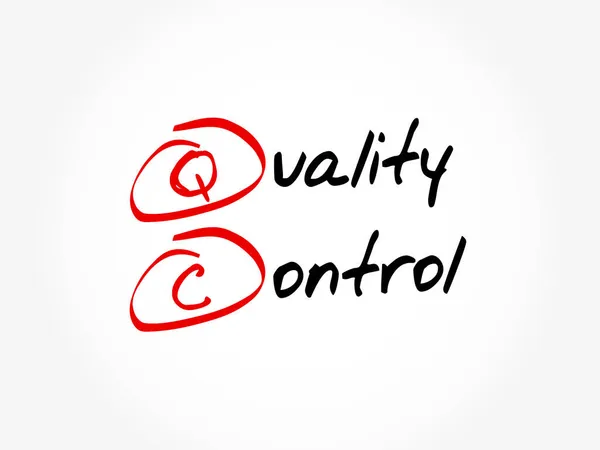 Acronimo Quality Control Background Del Concetto Business — Vettoriale Stock