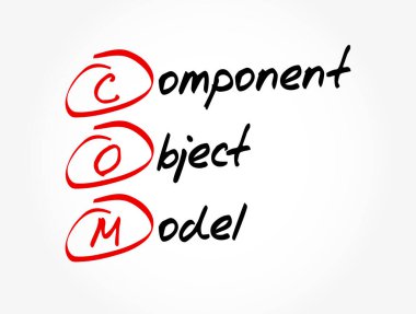 COM - Bileşen Nesne Model kısaltması, teknoloji kavramı arka planı