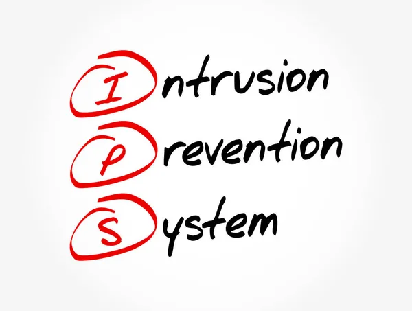 Ips Sistema Prevenção Intrusão Sigla Fundo Conceito Tecnologia —  Vetores de Stock