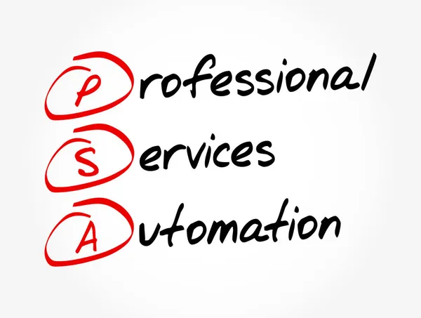 Psa Professional Services Automatisering Acroniem Technologie Concept Achtergrond — Stockvector