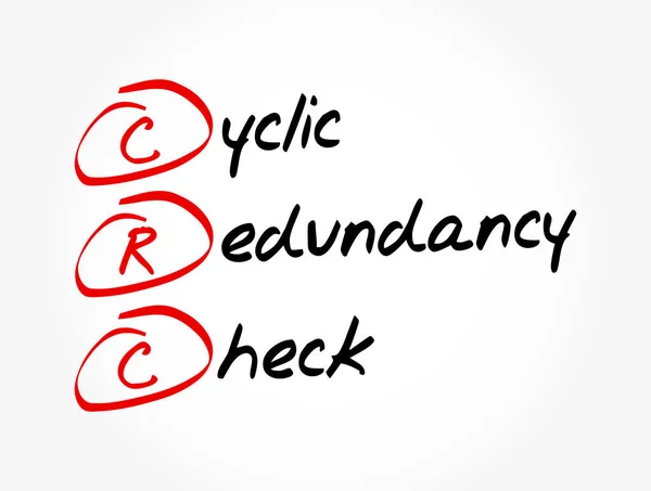 Crc Cyclic Redundancy Check Acronym Technology Concept Background — 图库矢量图片