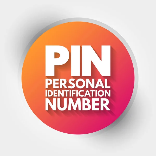 Pin Akronym Für Persönliche Identifikationsnummer Technologischer Hintergrund — Stockvektor