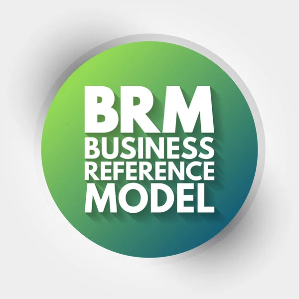 Brm ビジネスリファレンスモデルの頭字語 ビジネスコンセプトの背景 — ストックベクタ