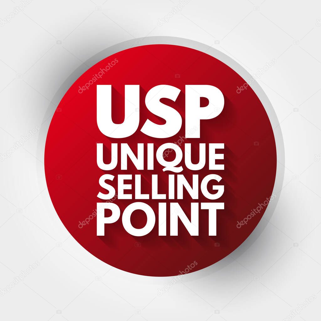 USP - Unique Selling Proposition acronym, business concept background