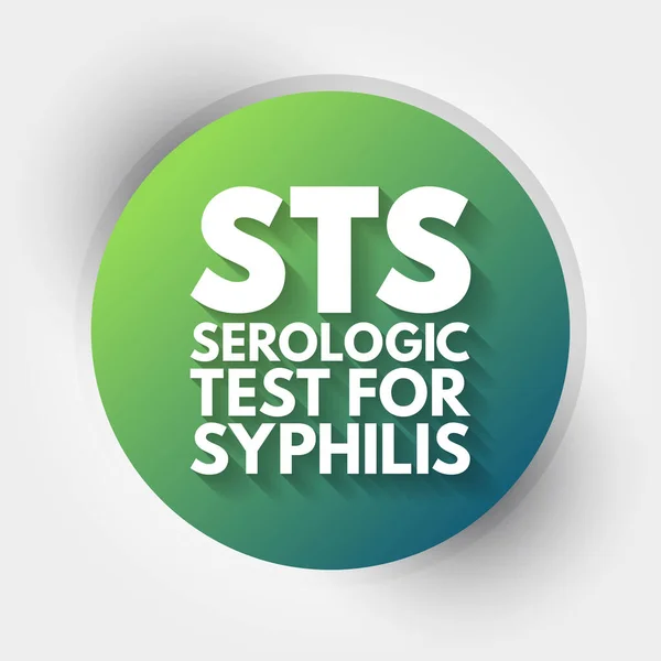 Sts Sérologický Test Zkratku Syphilis Zázemí Lékařského Konceptu — Stockový vektor