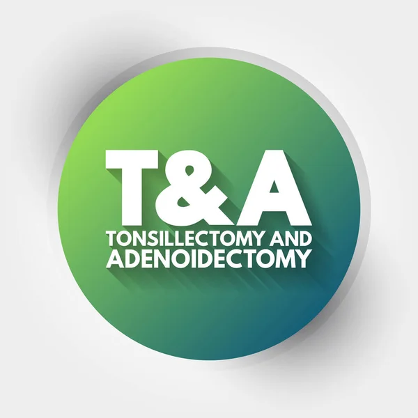 Amigdalectomía Acrónimo Adenoidectomía Antecedentes Conceptuales — Vector de stock