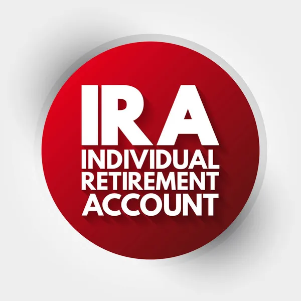 Ira Individual Retirement Account Akronym Konzeptioneller Hintergrund — Stockvektor