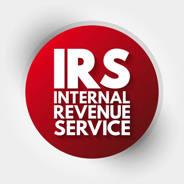 Irs Internal Revenue Service Acroniem Zakelijke Concept Achtergrond — Stockvector