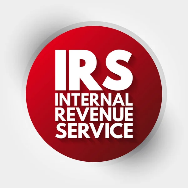 Irs Acrónimo Del Servicio Impuestos Internos Fondo Del Concepto Negocio — Vector de stock