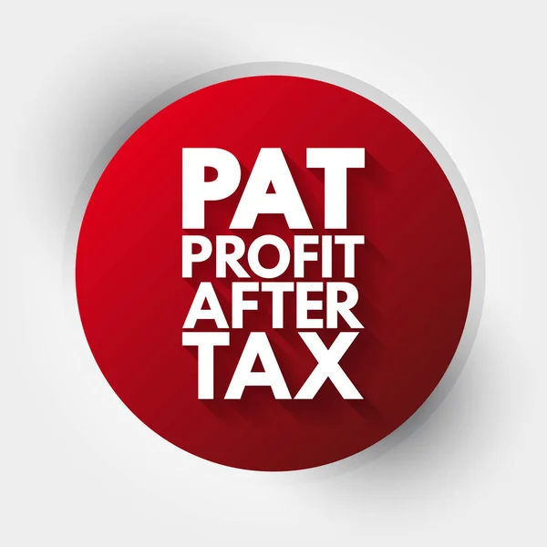 Pat Profit Tax Acronym Business Concept Background — Stock Vector