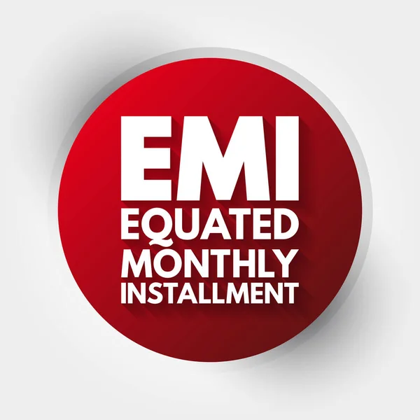 Emi Equated Maandelijkse Termijn Acroniem Business Concept Achtergrond — Stockvector