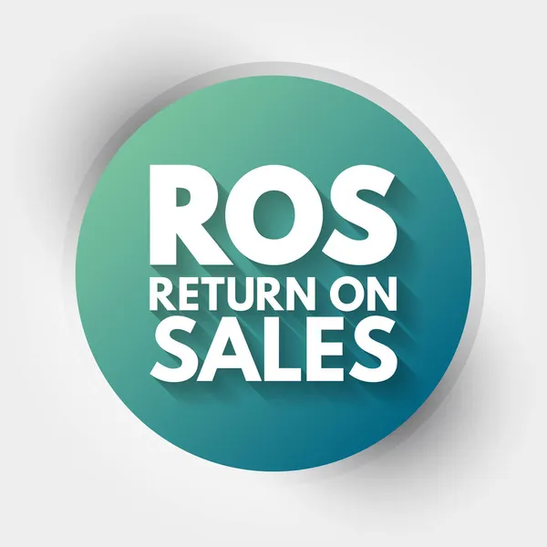 Ros Сокращение Return Sales История Бизнес Концепции — стоковый вектор