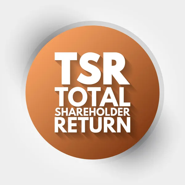 stock vector TSR - Total Shareholder Return acronym, business concept background