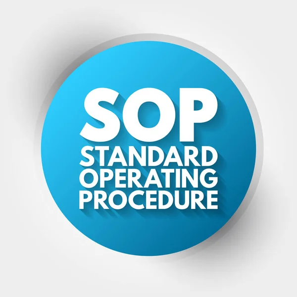 Sop Standard Operating Procedure Acronim Tło Koncepcji Biznesowej — Wektor stockowy