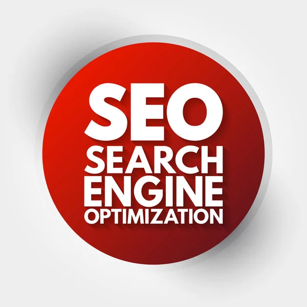 Seo Search Engine Optimization Mozaikszó Üzleti Koncepció Háttér — Stock Vector