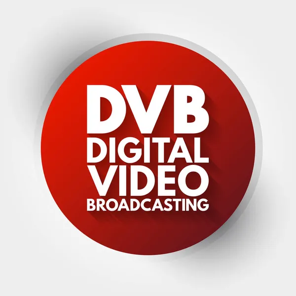Dvb Digital Video Broadcasting Akronym Technologiekonzept Hintergrund — Stockvektor