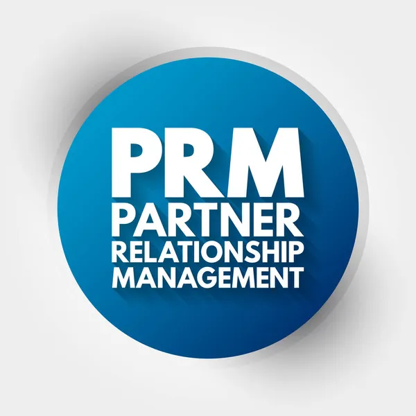 Prm Partner Relationship Management Acronyme Contexte Concept Entreprise — Image vectorielle