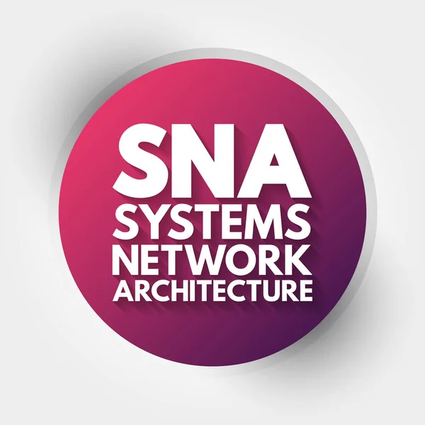 Sna Akronim Arsitektur Systems Network Latar Belakang Konsep Teknologi - Stok Vektor